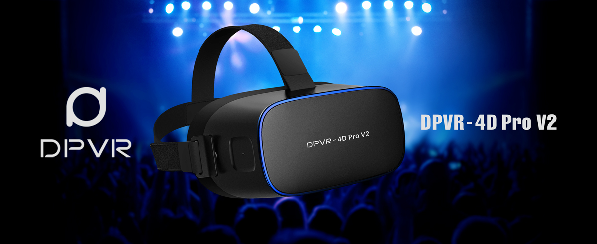 DPVR-4D Pro VRヘッドマウントディスプレイ 高解像度ディスプレイ搭載、3DoFコントローラー付属。スタンド